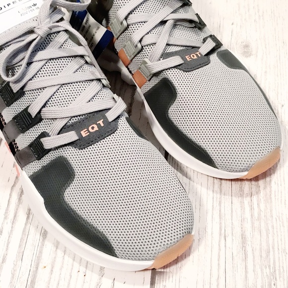 NEW Adidas Originals EQT Support ADV grey & coral - Picture 2 of 8